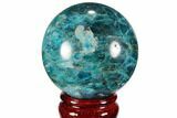 Bright Blue Apatite Sphere - Madagascar #100317-1